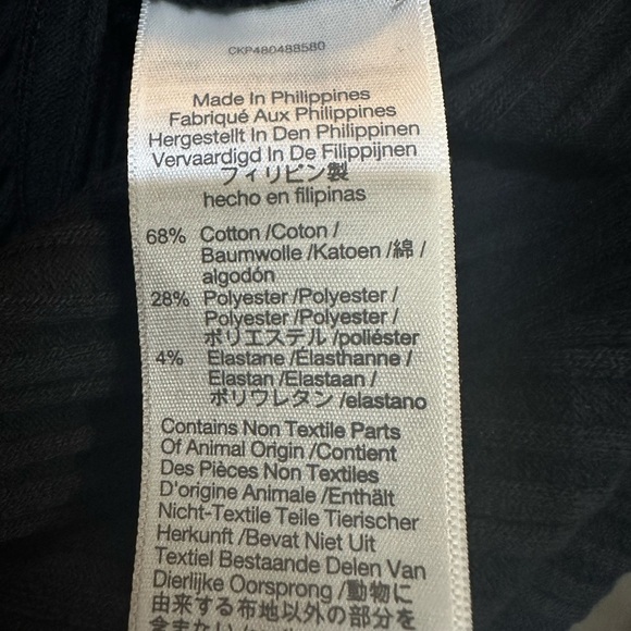 Madewell Variegated Rib Boxy Polo Shirt Black XS - Picture 7 of 8